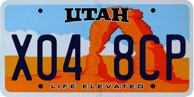 UT license plate X048CP