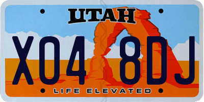 UT license plate X048DJ