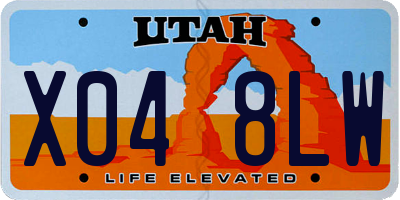 UT license plate X048LW