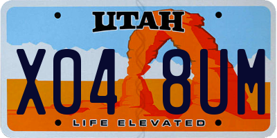 UT license plate X048UM