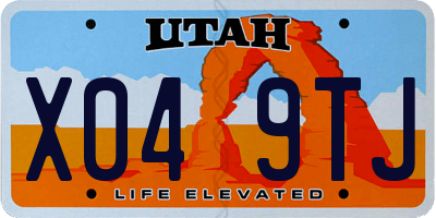 UT license plate X049TJ