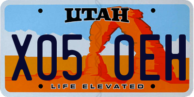 UT license plate X050EH
