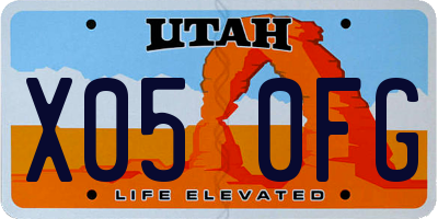 UT license plate X050FG