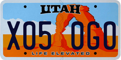 UT license plate X050GO