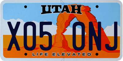 UT license plate X050NJ