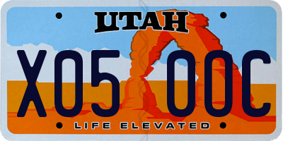 UT license plate X050OC