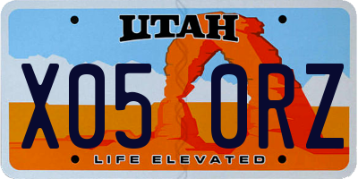 UT license plate X050RZ
