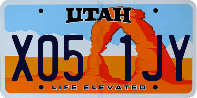 UT license plate X051JY