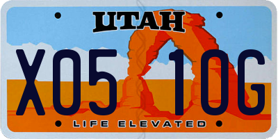 UT license plate X051OG