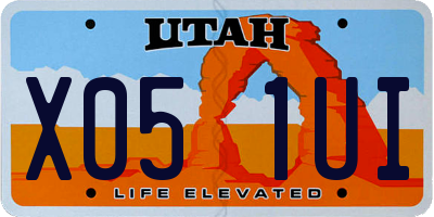 UT license plate X051UI