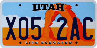 UT license plate X052AC