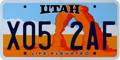 UT license plate X052AF