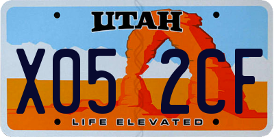 UT license plate X052CF