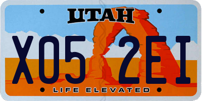 UT license plate X052EI