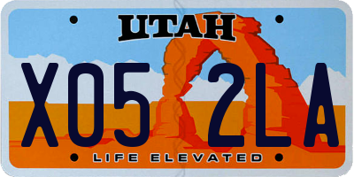 UT license plate X052LA