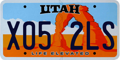 UT license plate X052LS