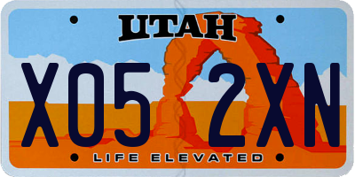 UT license plate X052XN
