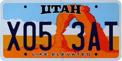 UT license plate X053AT