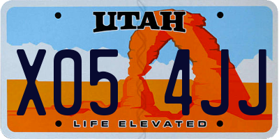 UT license plate X054JJ