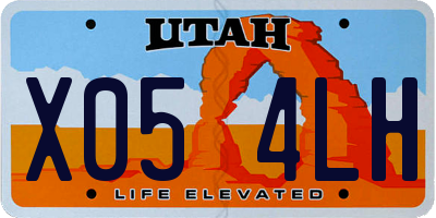 UT license plate X054LH