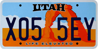 UT license plate X055EY
