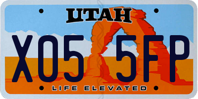 UT license plate X055FP