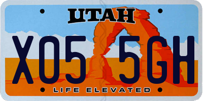 UT license plate X055GH