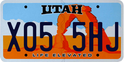 UT license plate X055HJ