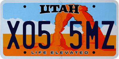 UT license plate X055MZ