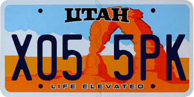 UT license plate X055PK