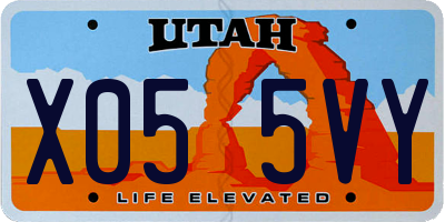 UT license plate X055VY