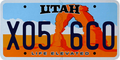UT license plate X056CO