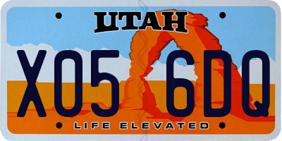 UT license plate X056DQ