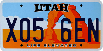 UT license plate X056EN