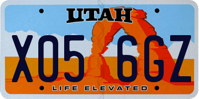 UT license plate X056GZ
