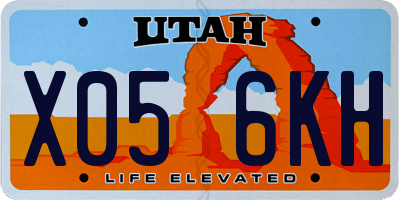 UT license plate X056KH
