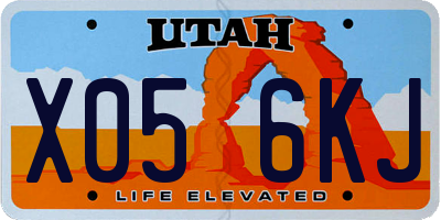 UT license plate X056KJ