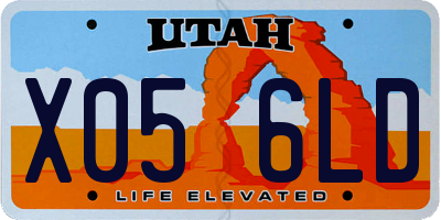 UT license plate X056LD