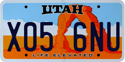 UT license plate X056NU