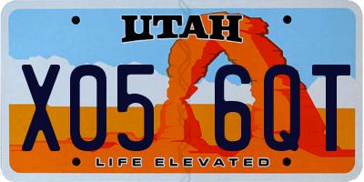 UT license plate X056QT