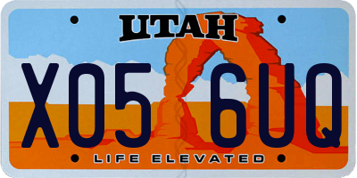UT license plate X056UQ