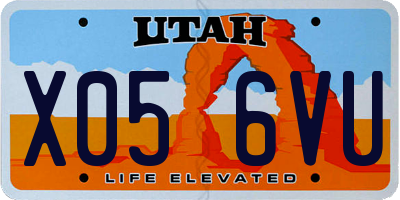 UT license plate X056VU