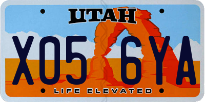 UT license plate X056YA