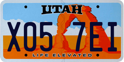 UT license plate X057EI