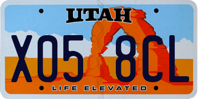 UT license plate X058CL