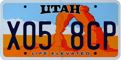 UT license plate X058CP