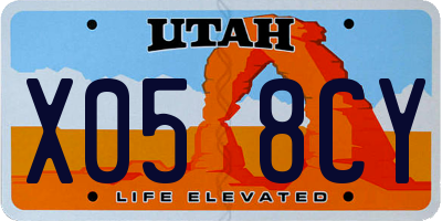 UT license plate X058CY