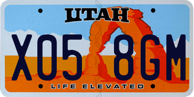 UT license plate X058GM