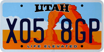 UT license plate X058GP
