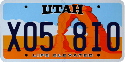 UT license plate X058IO